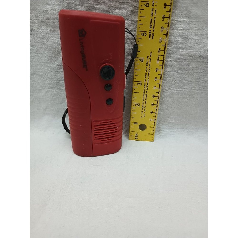 LivingSURE Weatherband Radio with LED Flashlight, Hand Crank